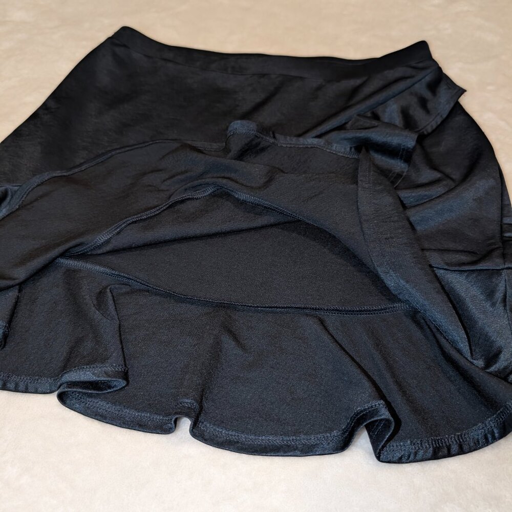 Express Ruffled Navy Mini Skirt - Picture 4 of 7